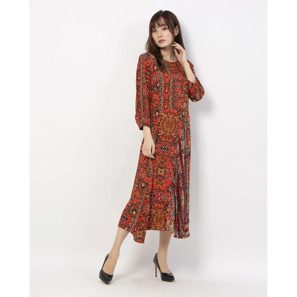 DESIGUAL NWT $159 PAPIKRA Patterned Midi Dress Size M (US Size S)